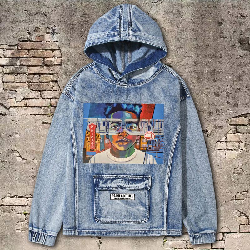 Chicago Boy Denim Hoodie