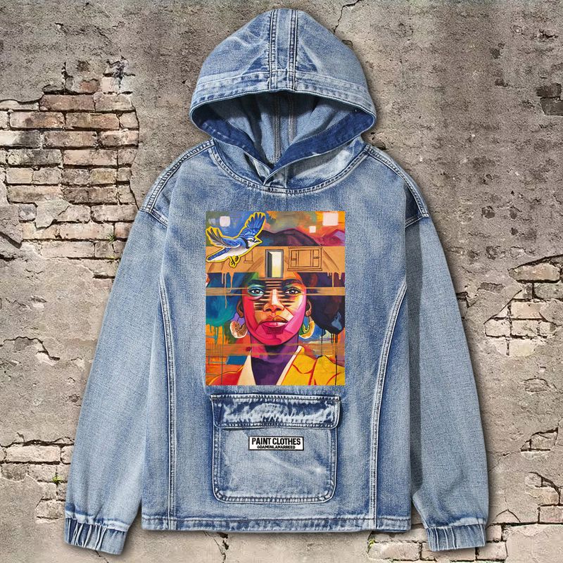 Open Door Denim Hoodie