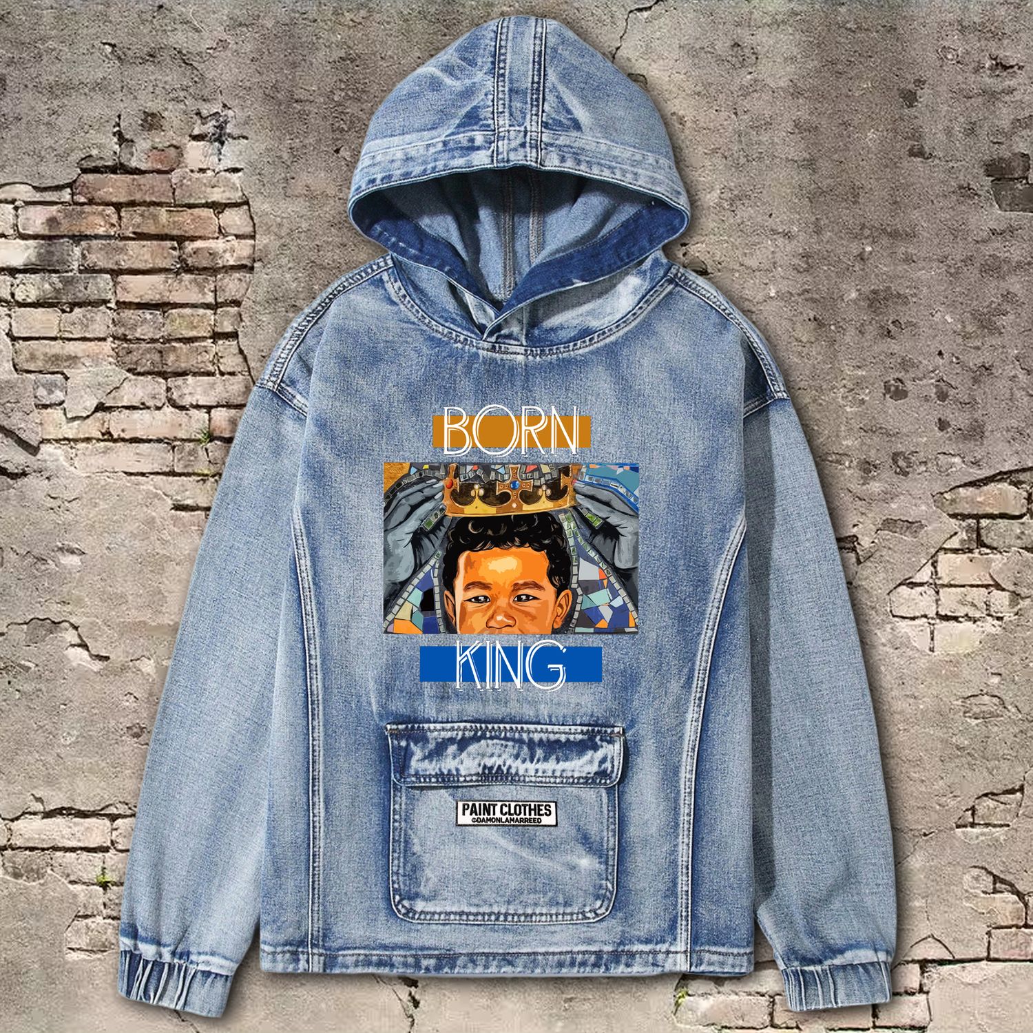 Born King Denim Hoodie