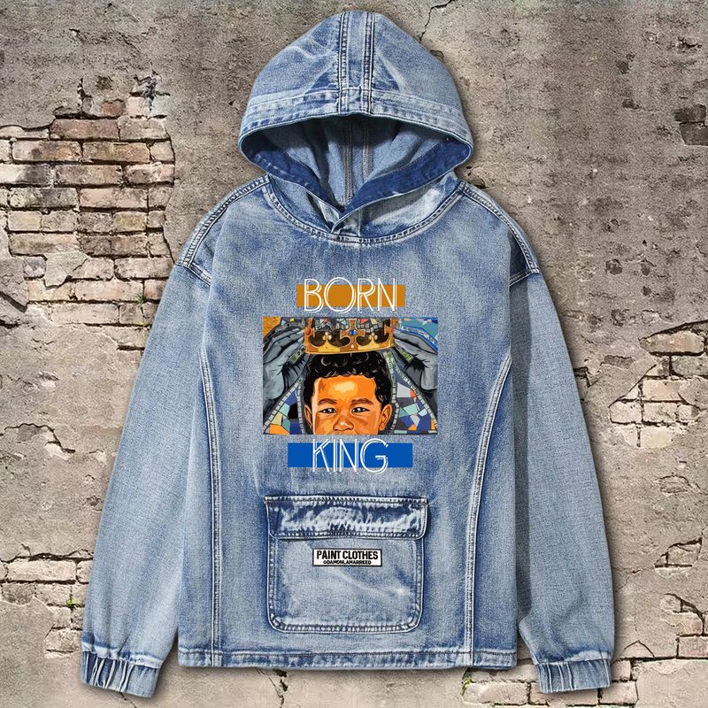 Born King Denim Hoodie