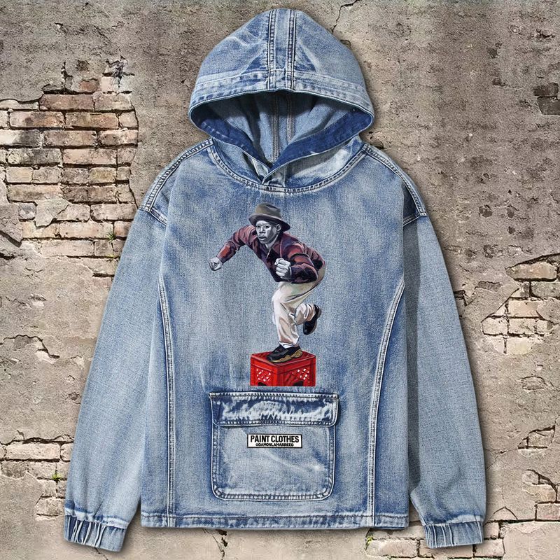 Metal Man Denim Hoodie