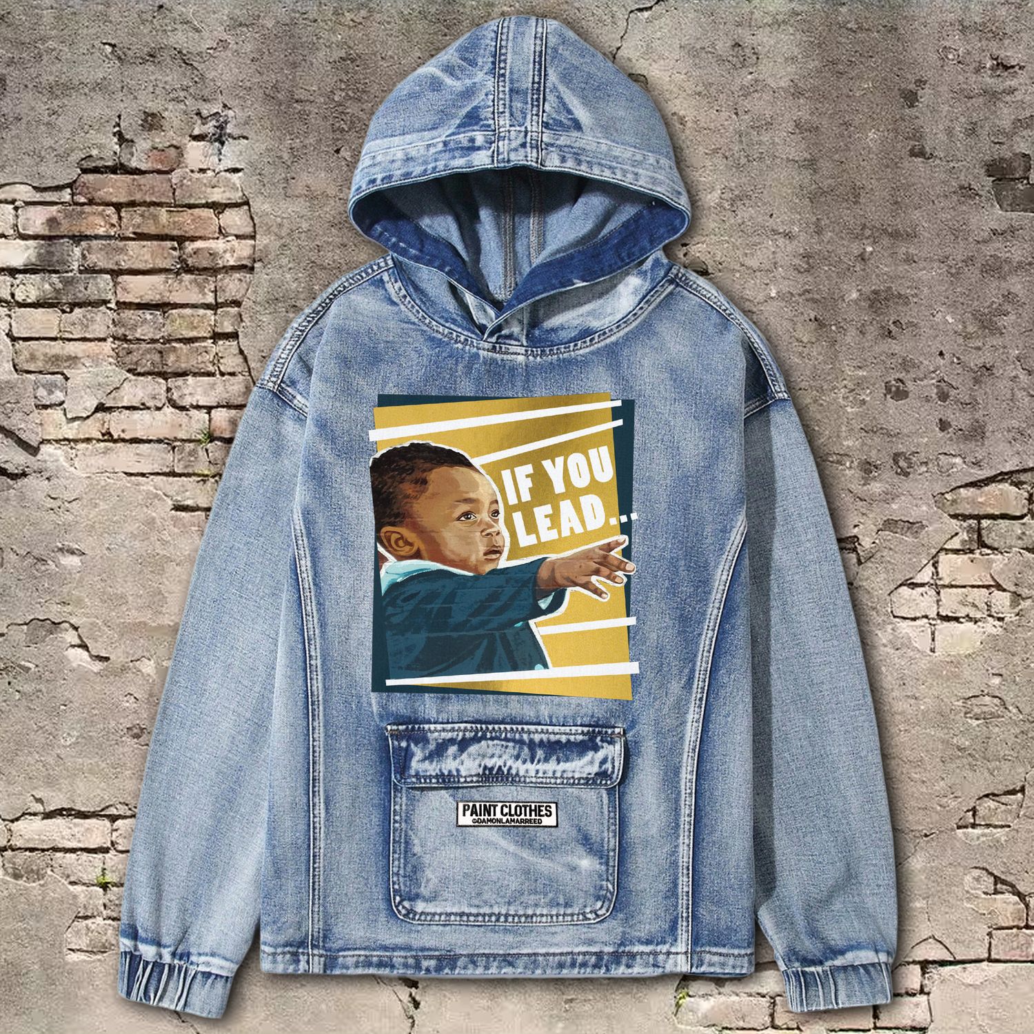 If You Lead Denim Hoodie