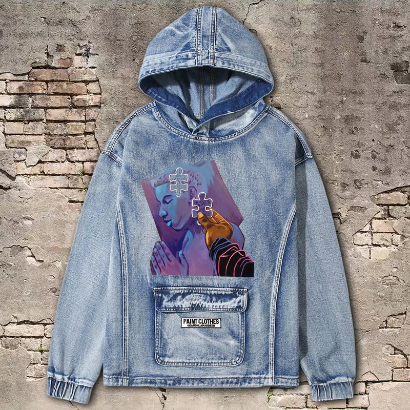 Problem Solved Denim Hoodie