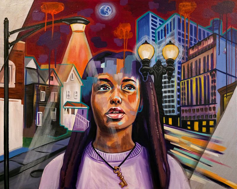 All of the Lights (Original Painting)