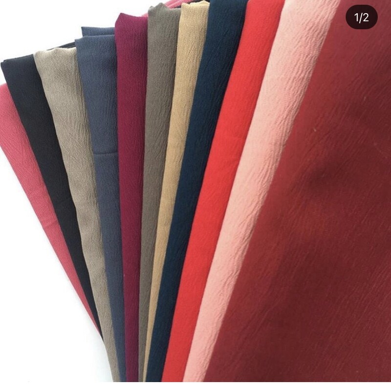 Self crinkled georgette hijabs