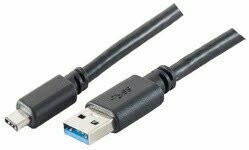 USB Kabel C-Stecker an USB A-Stecker 1,8 m schwarz