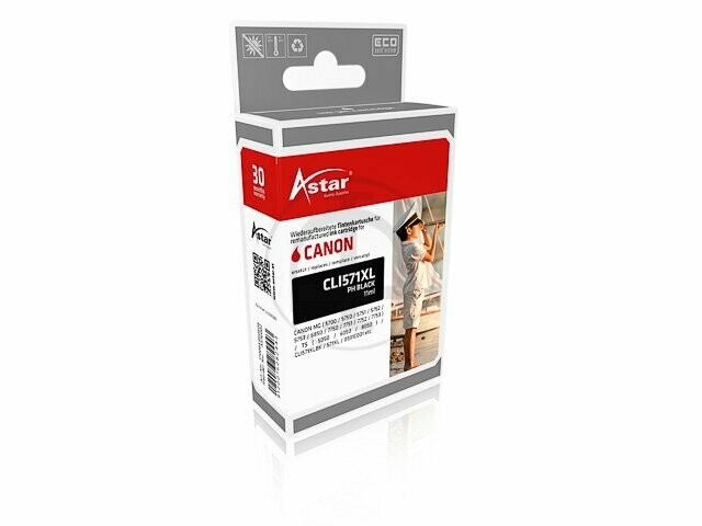 Astar Tinte für Canon CLI-571XL TS5050 PH Black