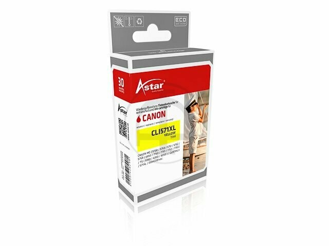 Astar Tinte für Canon CLI-571XL TS5050 yellow Astar Tinte für Canon CLI-571XL TS5050 yellow