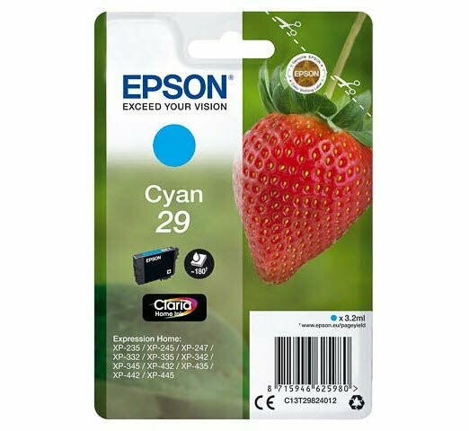 Epson Tinte T29 XP-345 Cyan Epson Tinte T29 XP-345 Cyan