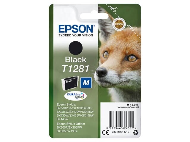 Epson Tinte T1281 SX435W Black Epson Tinte T1281 SX435W Black