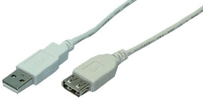 LogiLink USB 2.0 Verlängerung 3 m grau