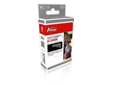 Astar Tinte für Canon CLI-551XL iP7250 Black