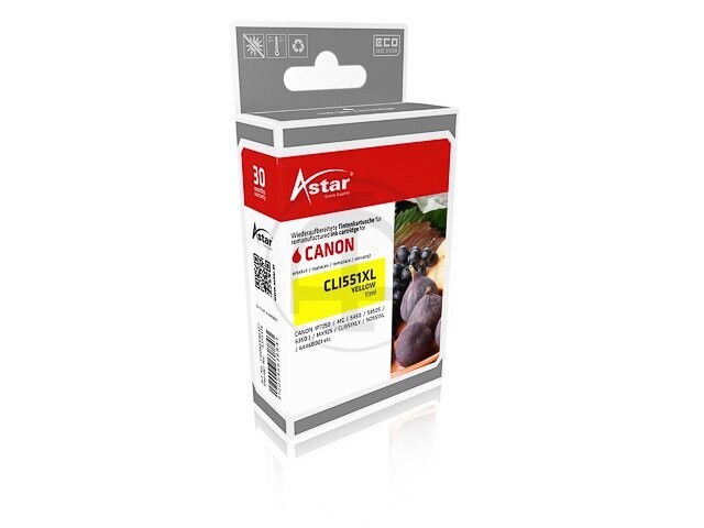 Astar Tinte für Canon CLI-551XL iP7250 Yellow