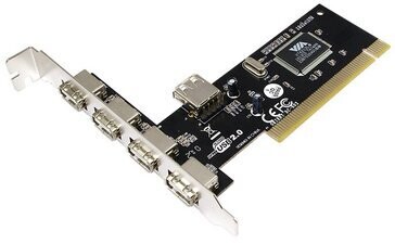 USB 2.0 PCI Schnittstellenkarte LogoLink 4+1 USB 2.0 PCI Schnittstellenkarte LogoLink 4+1