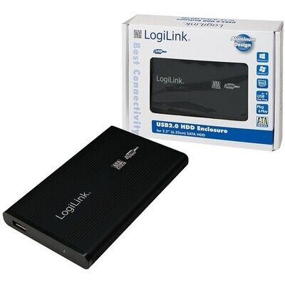 LogiLink Ext. USB 2.0 Gehäuse 6,35 cm (2.5") Sata schwarz