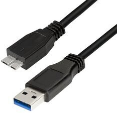 USB 3.0 Kabel USB-A an Mikro-USB B 3 m Schwarz
