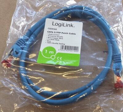 LogiLink Netzwerkkabel Patchkabel Cat6 1 m blau