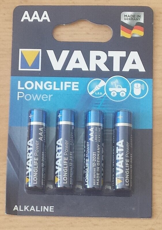 Varta Batterien Longlife Power AAA Mikro LR03 1,5 V 4er Varta Batterien Longlife Power AAA Mikro LR03 1,5 V 4er