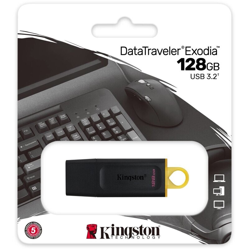 128 GB USB 3.0 Stick Kingston Data Traveler Exodia schwarz/gelb 128 GB USB 3.0 Stick Kingston Data Traveler Exodia schwarz/gelb