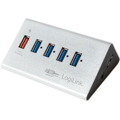 LogiLink USB 3.0 HUB Super Speed mit Netzteil 4 +1 port