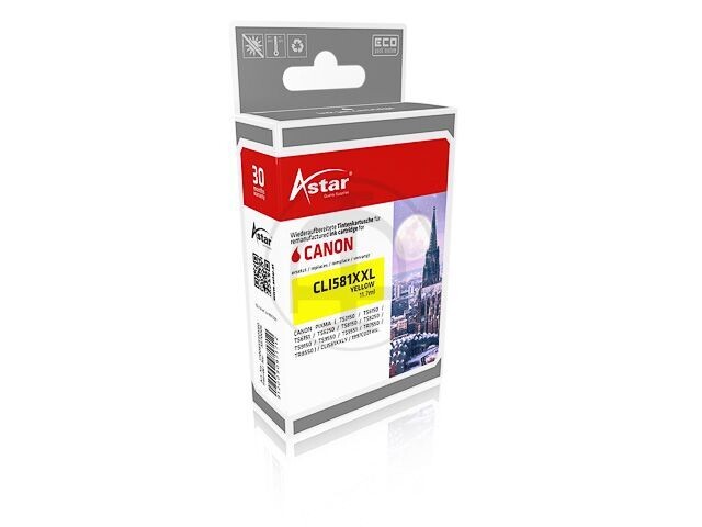 Astar Tinte XXL für Canon CLI-581 Pixma TS8250 Yellow 11,7 ml Astar Tinte XXL für Canon CLI-581 Pixma TS8250 Yellow 11,7 ml