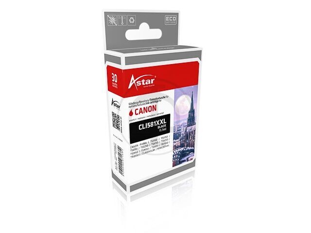 Astar Tinte XXL für Canon CLI-581 Pixma TS8250 Black 11,7 ml Astar Tinte XXL für Canon CLI-581 Pixma TS8250 Black 11,7 ml