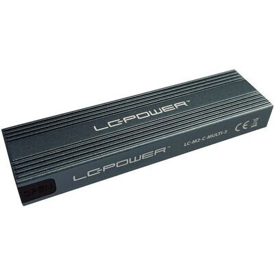 Externes USB 3.2 SSD Gehäuse M.2 NVMe LC-Power LC-M2-C-Multi-3 Anthrazit