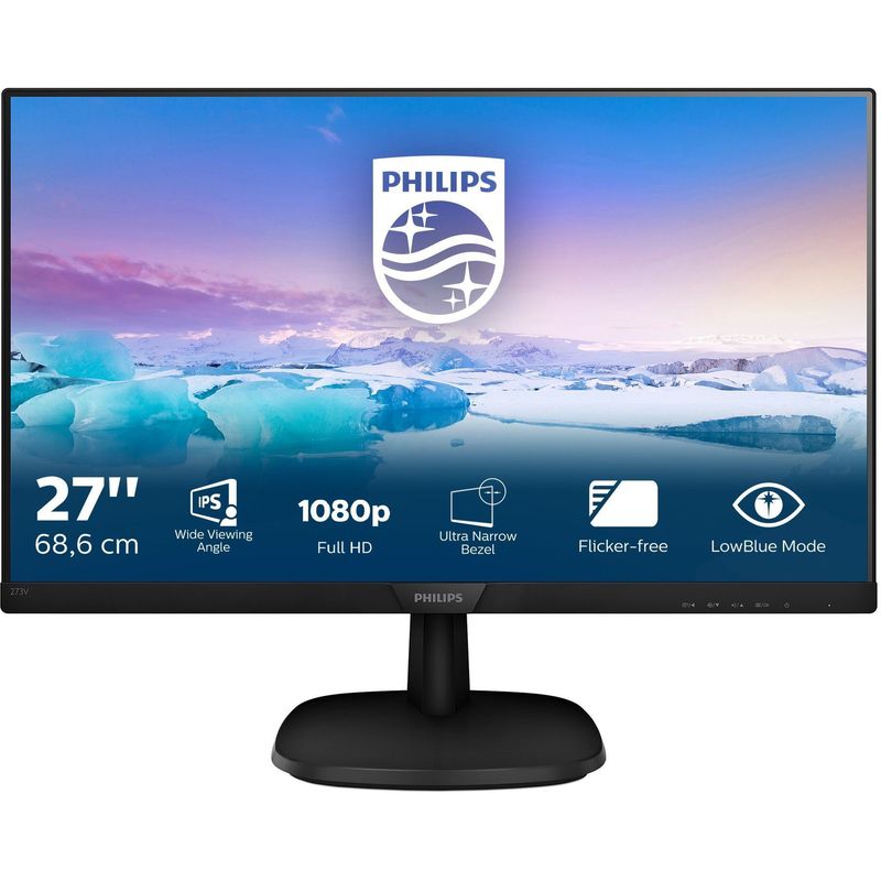 68,6 cm (27") Monitor Philips V-Line Black 75 Hz  Lautsprecher