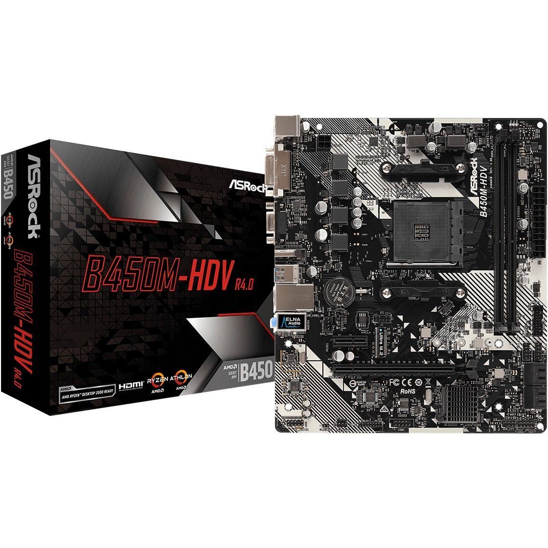 ASRock Mainboard B450M-HDV R4.0 So. AM4