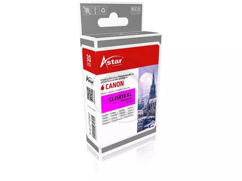 Astar Tinte XXL für Canon CLI-581 Pixma TS8250 Magenta 11,7 ml Astar Tinte XXL für Canon CLI-581 Pixma TS8250 Magenta 11,7 ml