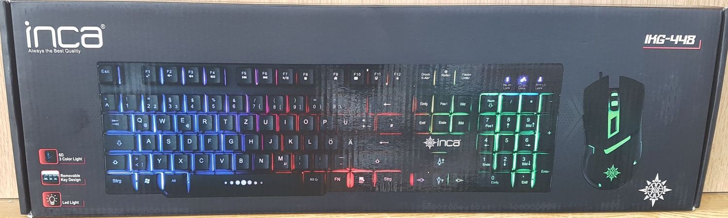 INCA Gaming Maus & Tastatur Set IKG-448 Schwarz RGB