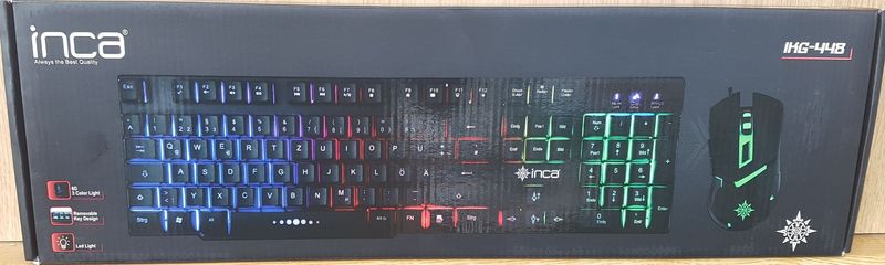 INCA Gaming Maus & Tastatur Set IKG-448 Schwarz RGB INCA Gaming Maus & Tastatur Set IKG-448 Schwarz RGB
