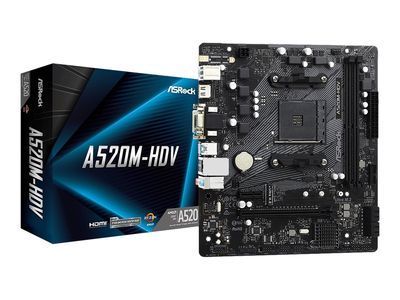 ASRock Mainboard A520M-HDV So. AM4 ASRock Mainboard A520M-HDV So. AM4
