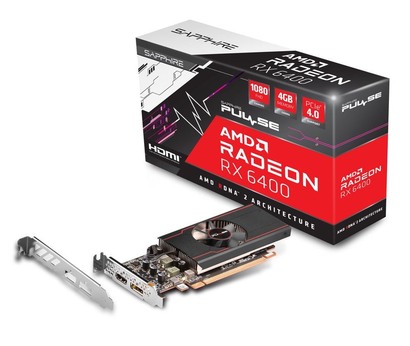 Sapphire Pulse Gaming RX 6400 4 GB PCI-E 4.0 Sapphire Pulse Gaming RX 6400 4 GB PCI-E 4.0