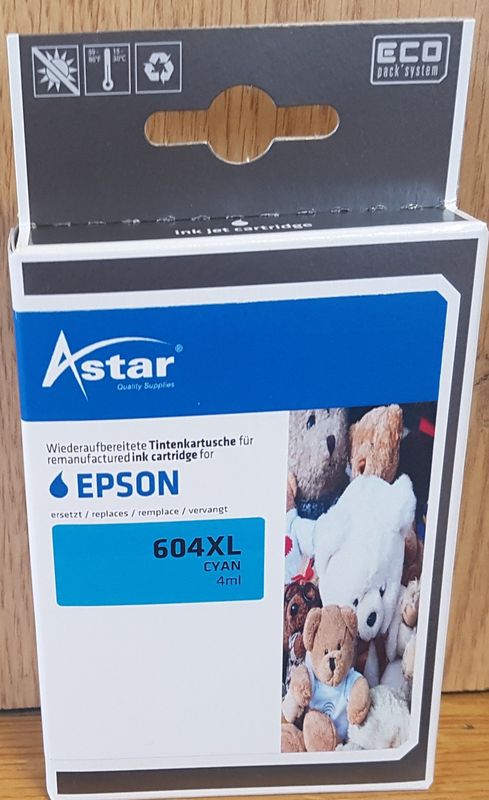 Astar Tintenpatrone für Epson 604XL XP-2205 Cyan Astar Tintenpatrone für Epson 604XL XP-2205 Cyan