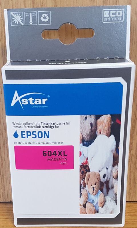 Astar Tintenpatrone für Epson 604XL XP-2205 Magenta