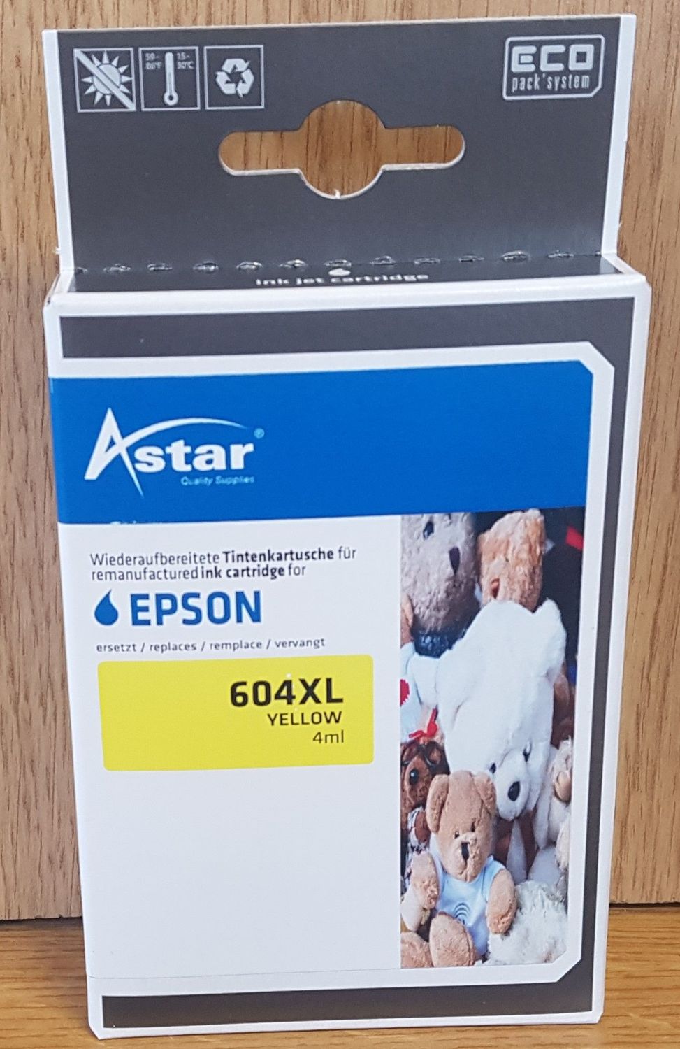 Astar Tintenpatrone für Epson 604XL XP-2205 Yellow