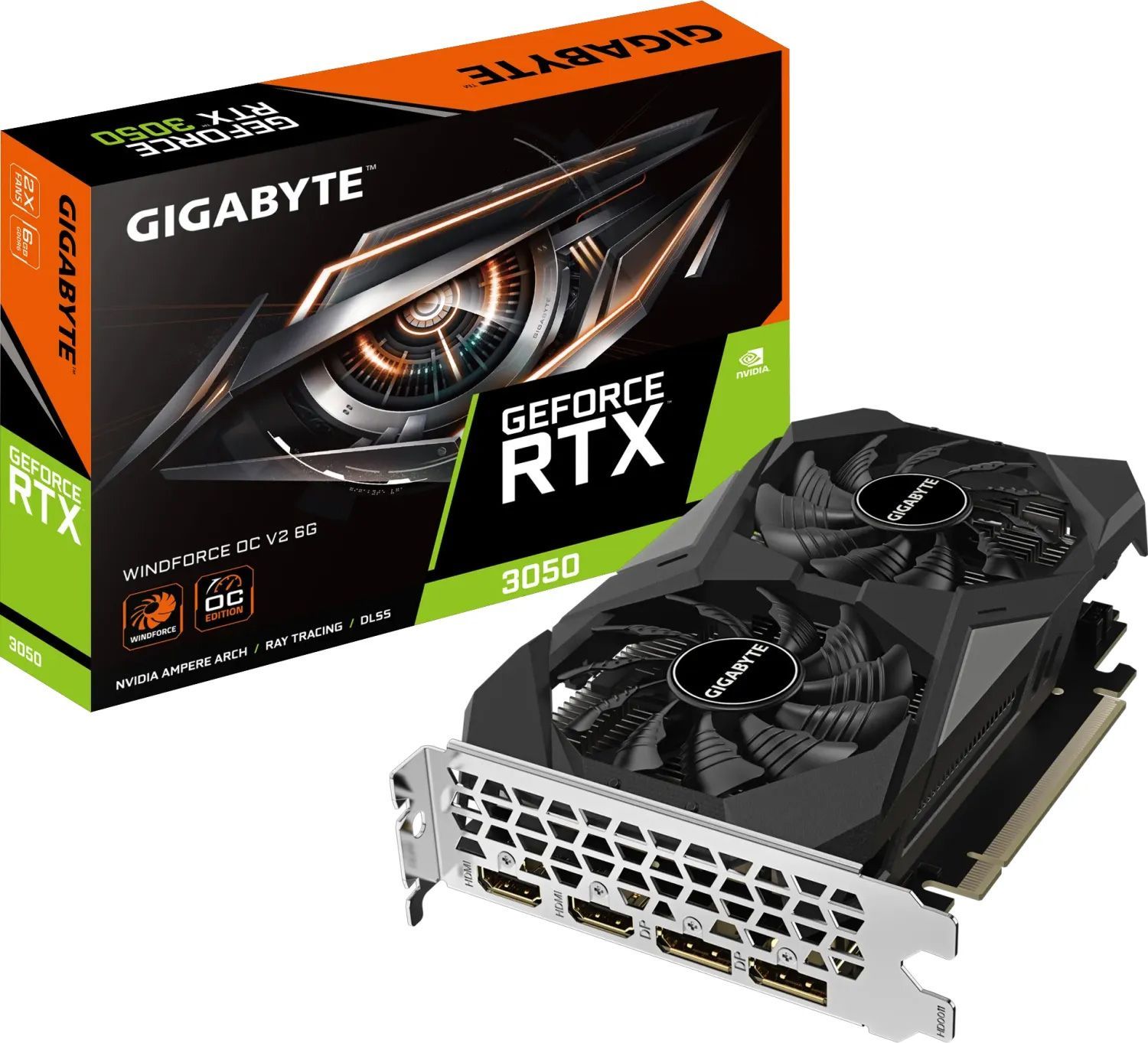 Gigabyte GF RTX3050 Windforce OC V2 6 GB PCI-E 4.0