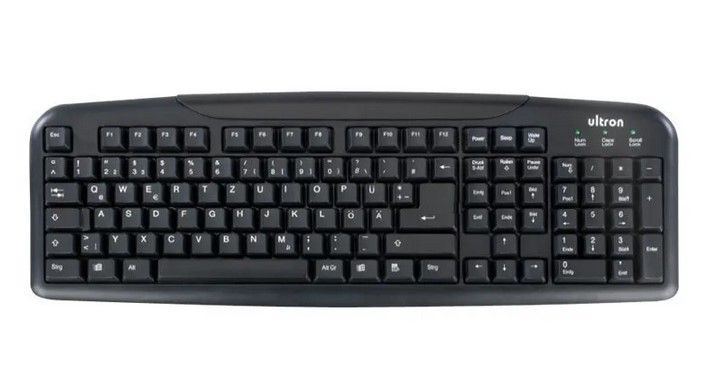 Tastatur Ultron UMT-400 Basic II  USB Schwarz DE Retail