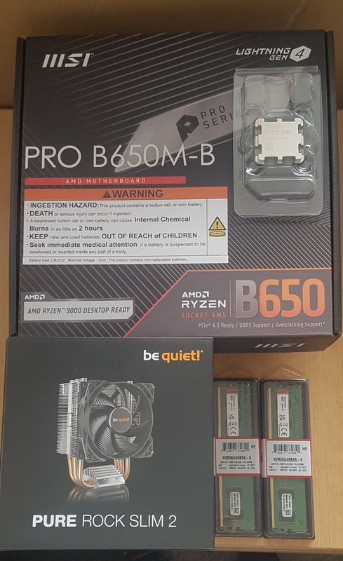 Aufrüstkit AMD Ryzen 5 7600X So. AM5 Tray, MSI  Mainboard PRO B650M-B u. 16 GB DDR5 Kingston Value