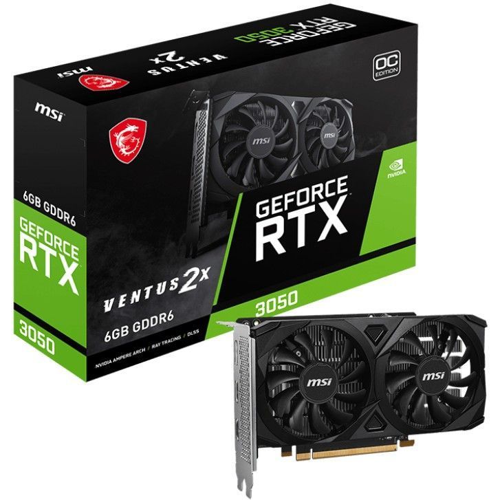 MSI Ventus GF RTX3050  6 GB OC 2x PCI-E 4.0