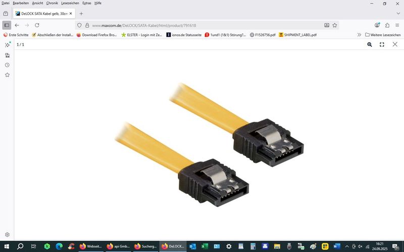 Delock SATA3 Kabel 0,5 m  St/St mit Clip Delock SATA3 Kabel 0,5 m  St/St mit Clip