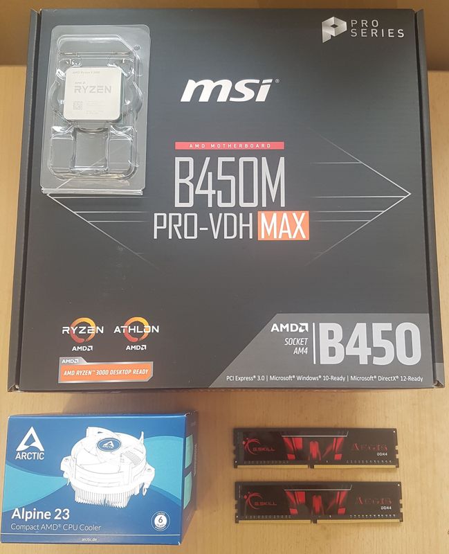 Aufrüstkit AMD Ryzen 5 5600G So. AM4 Tray,  MSI Mainboard B550M PRO-VDH  u. 16 GB DDR4 G.Skill Aegis Aufrüstkit AMD Ryzen 5 5600G So. AM4 Tray,  MSI Mainboard B550M PRO-VDH  u. 16 GB DDR4 G.Skill Aegis