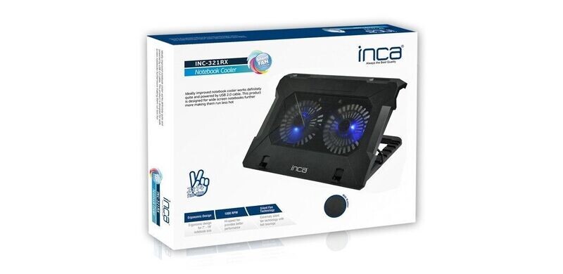 INCA Notebook-Kühler/-Ständer bis 43,2 cm (17") USB Schwarz