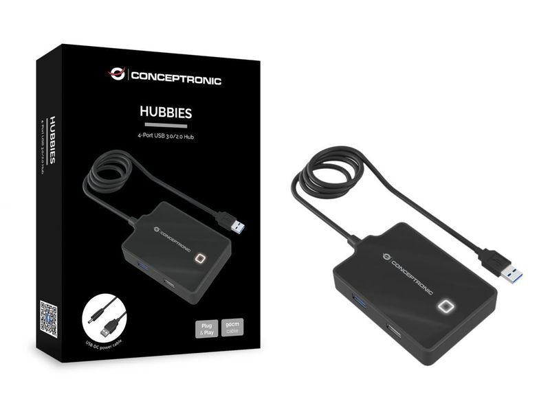 Conceptronic  USB HUB HUBBIES ohne NT 1 port USB 3/3 port USB 2
