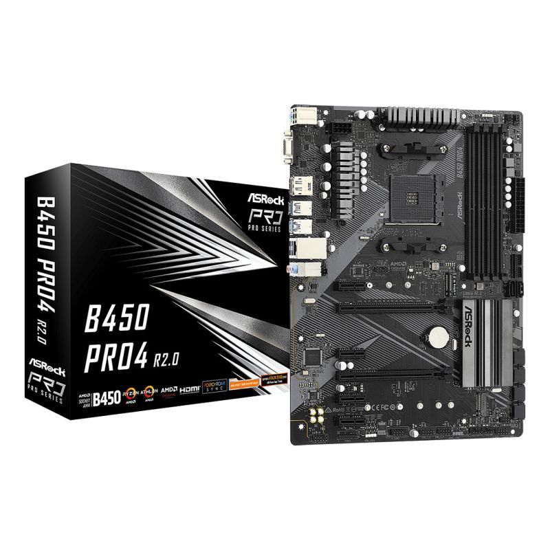 ASRock Mainboard B450 PRO4 R2.0 So. AM4