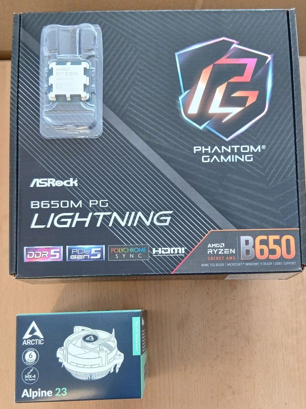 Aufrüstkit AMD Ryzen 5 7600 So. AM5 Tray, ASRock Mainboard B650M PG Lightning, ohne RAM