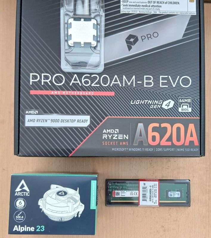 Aufrüstkit AMD Ryzen 5 8500G So. AM5 Tray, MSI Mainboard PRO A620AM-B EVO u. 8 GB DDR5 Kingston Value 5600 MHz Aufrüstkit AMD Ryzen 5 8500G So. AM5 Tray, MSI Mainboard PRO A620AM-B EVO u. 8 GB DDR5 Kingston Value 5600 MHz