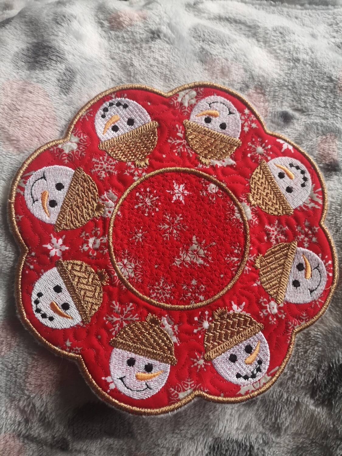 7&quot; Snowman candlemat