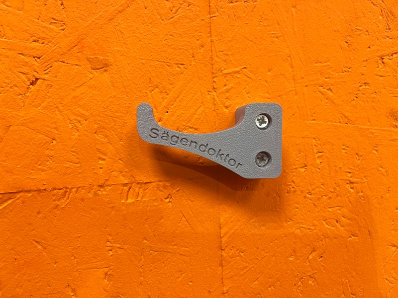 Motorsägenhalter grau